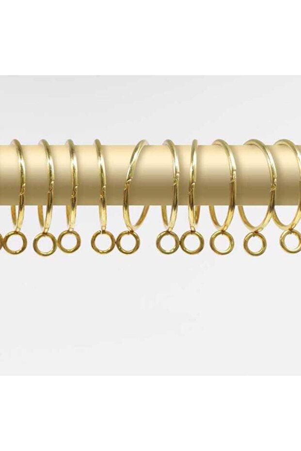 20-pack rust-resistant metal curtain rings with eyelets, suitable for home kitchens (gold).