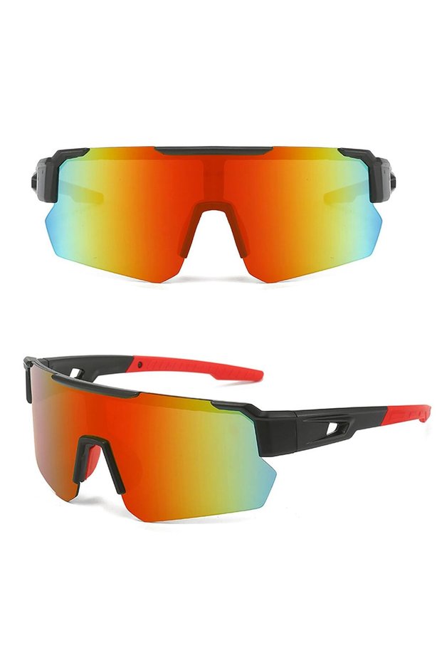 2-Pack Polarized Sports Sunglasses Men Women Cycling Glasses UV400 Running Fishing Driving Golf Skiing Red