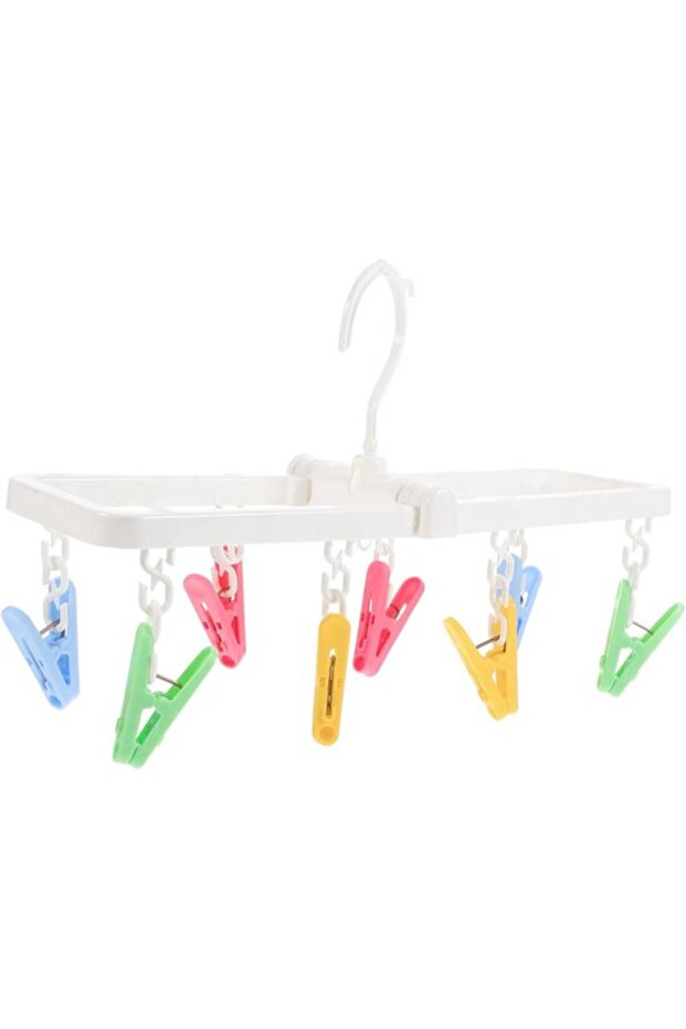 2 Pieces Drying Rack, Sock Rack, Clothes Peg Clips for Underwear Safe, and Handy Sock Hanger for Home