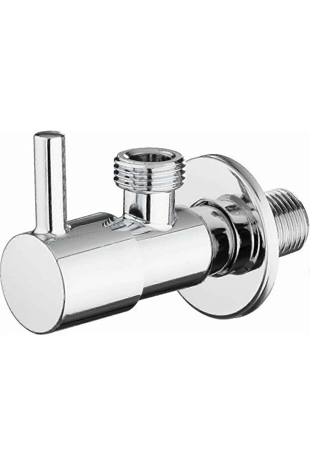 Wall-mounted angle valve/mixer faucet diverter, 1/2-inch wall connection with single handle