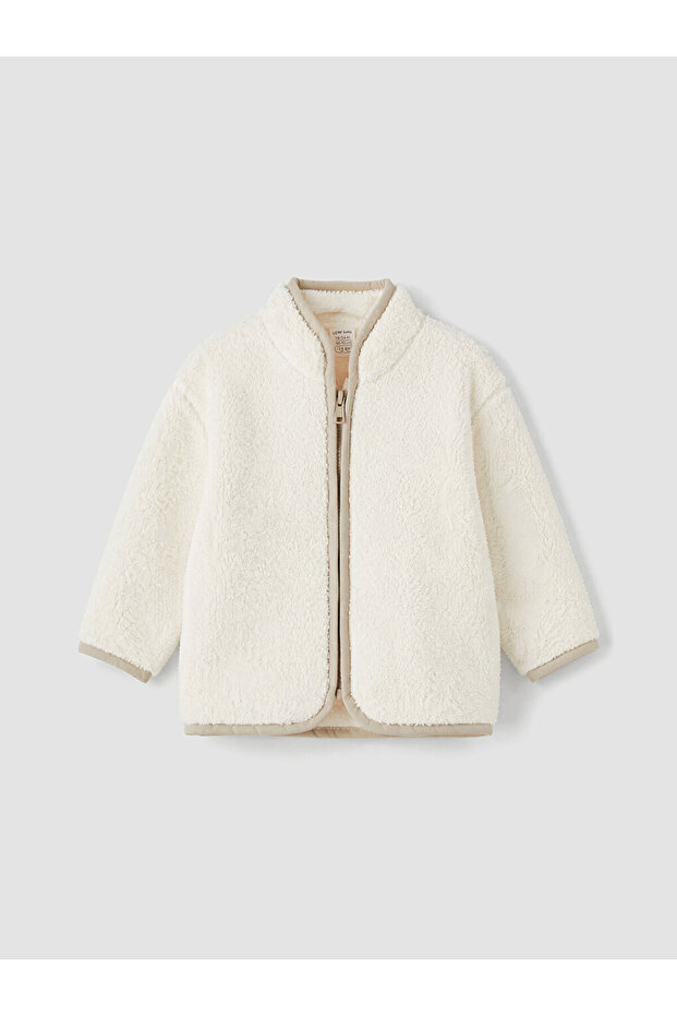 Uzg Store's Plush Baby Boy Cardigan with High Collar for Style Enthusiasts