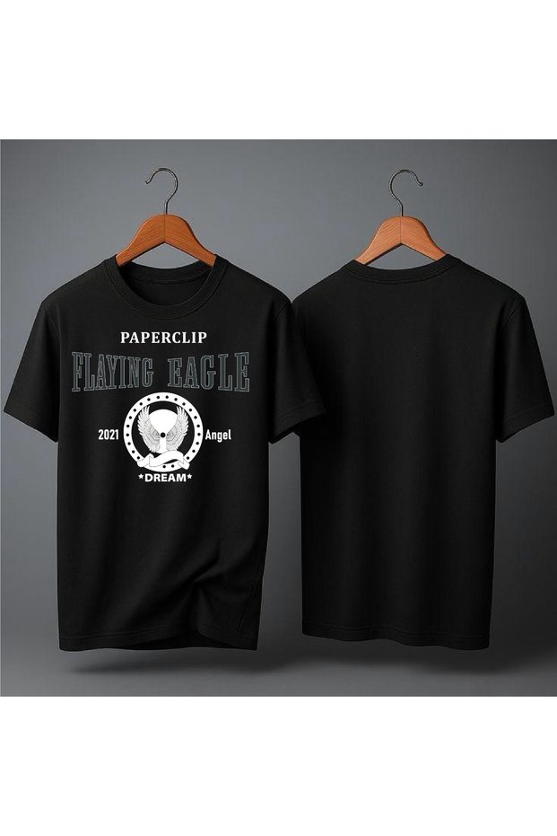 Flaying Eagle Printed Oversized T-Shirt