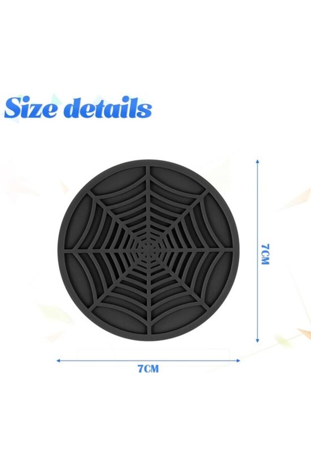 Universal Cup Holder Mat - Car Cup Holder Mat - Non-slip - Non-slip Silicone - 7cm Diameter - Black