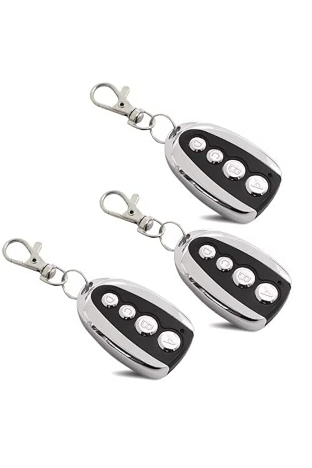 433MHz Wireless Cloning Remote Control Switch 3-Piece Extender Kit Universal Copier for Keychain Electric Garage Door Openers