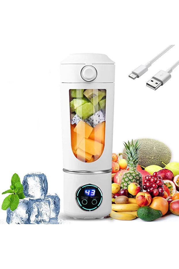 Stand Mixer Portable Mini 12 Stainless Steel Blades Digital Display 700ml