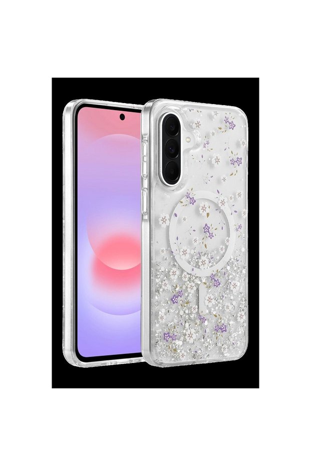 Glb-Stl41414 Onegif Samsung Galaxy A56 Misk Simli Magsafe Cover - Pattern 2