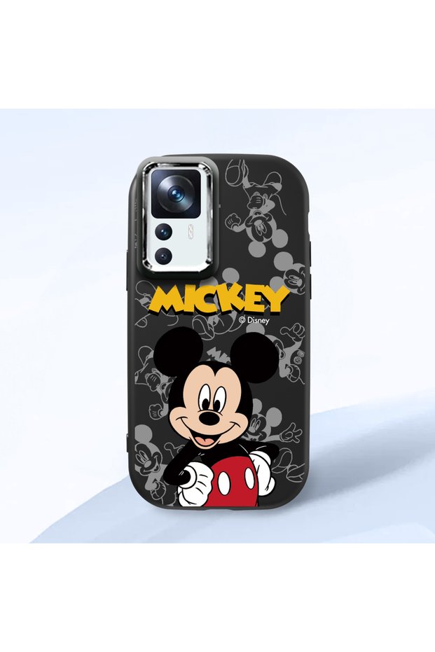Mi 12t Compatible Case Camera Protector Black Silicone Couple Phone Case Character Patterned