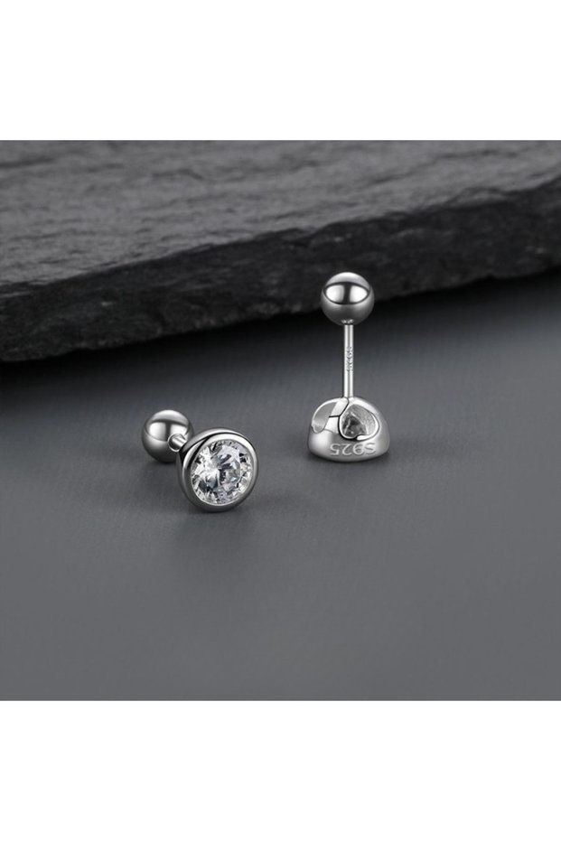 white color 0.5ct Moissanite Diamond Stud Earrings for Women Orginal 925 Sterling Silver Screw Back