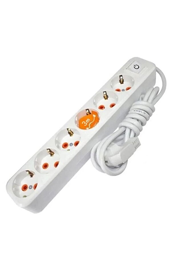 6-Outlet Socket with Switch 3m