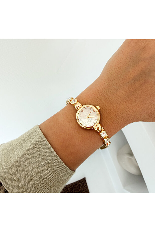 Lirenza Gold-White Watch | Clock