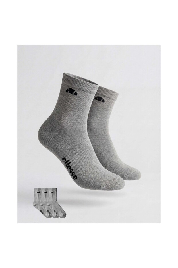 6Sm9019-Grm 3-Pack Short Socks for Men - Gray