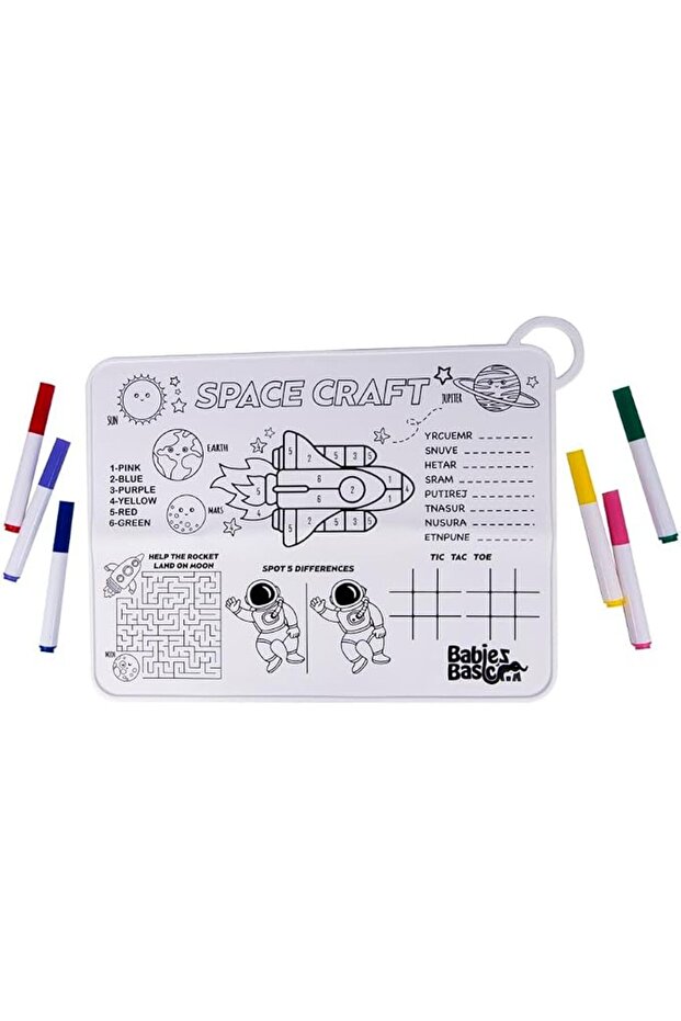 Reusable Silicone Colouring Mat with Pens and Travel Case - Game Design