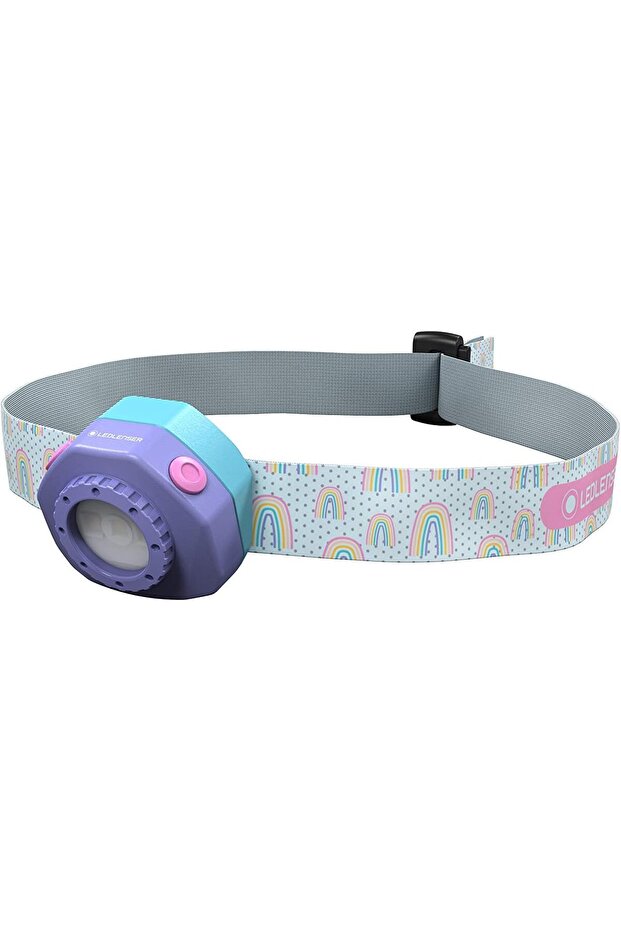 KIDLED4R Portable Headlamps | LED Configuration - 1 x LED | Luminosity - MAX 40 lm - MIN 5 lm | Lighting Range - MAX 9 m - MIN 2 m | Rechargeable - Yes | Outdoor (Purple)