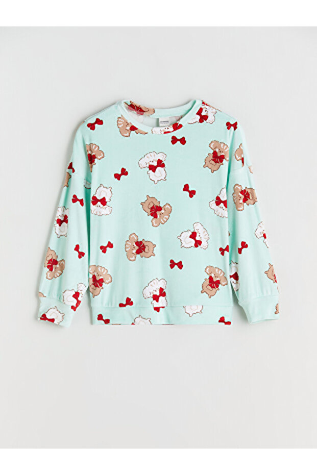 Esvab • Modern & Distinctive Zero Roba Collar Embroidered Girls' Pajama Top