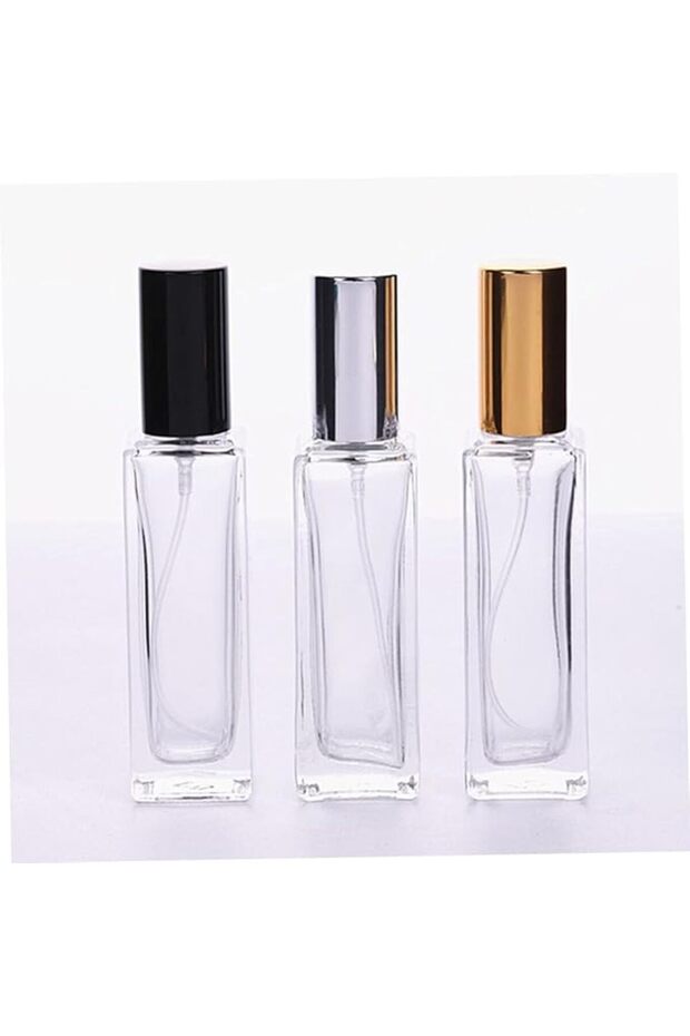 مجموعة من 3 زجاجات عطر صغيرة سعة 10 مل، قابلة لإعادة التعبئة، زجاجات محمولة ومانعة للتسرب مع بخاخ