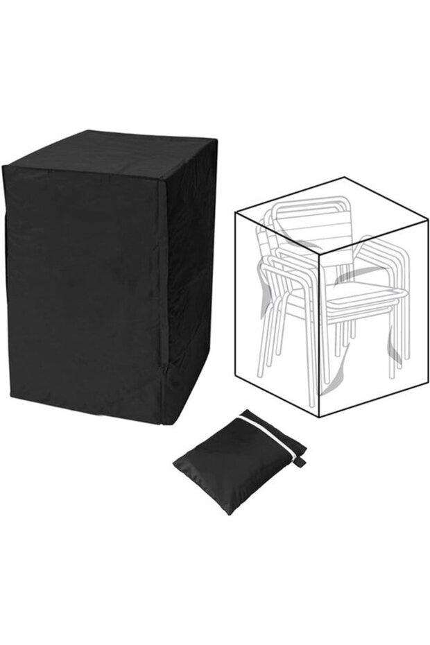 68*68*120 cm - Stackable Garden Chair Cover Waterproof Armchair 210D Oxford Cloth Protective Weatherproof Outdoor Dust With Storage Bag Green