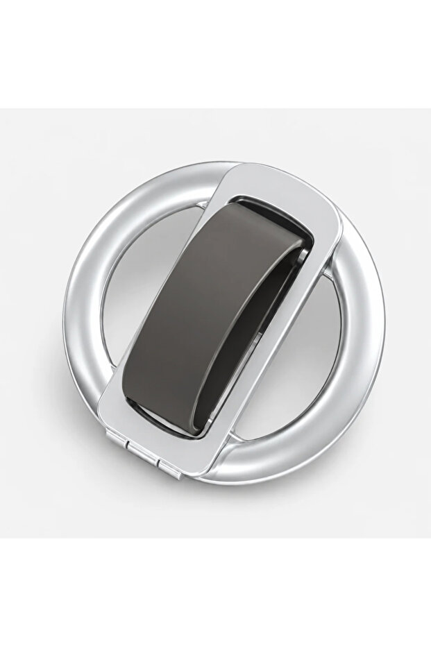 حامل هاتف محمول مغناطيسي قوي فضي اللون لهواتف آيفون 17 و16 و15 برو ماكس، قابل للطي وقابل للتعديل