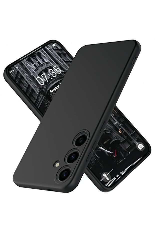 Galaxy A37 Black Fashion Solid Colour Shockproof Protective Liquid Silicone Phone Case For A57 A37