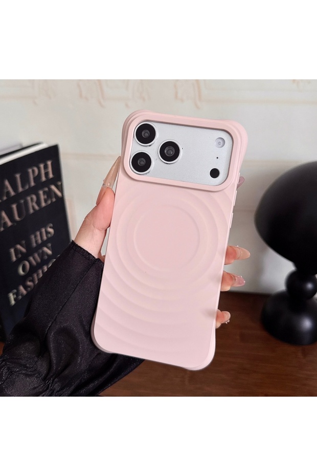 iPhone17 Pro Max Pink Offical Phone Case For iPhone Air 17 16 15 14 Pro Max Water Ripple Silicone Fo