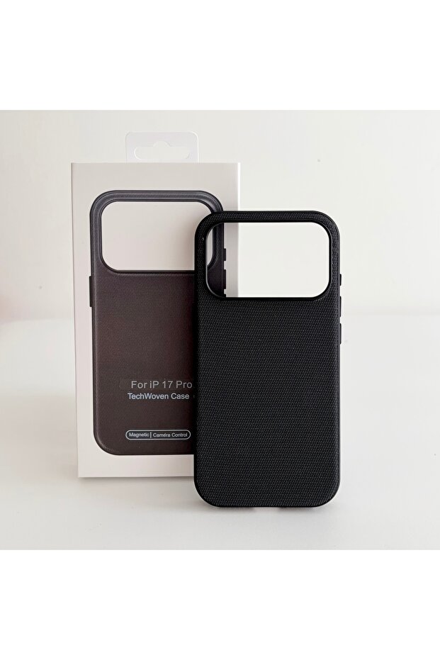 iPhone17 Pro Max Black Original Animation Technology Woven Phone Case For IPhone 17 16 15 14 13 Pro