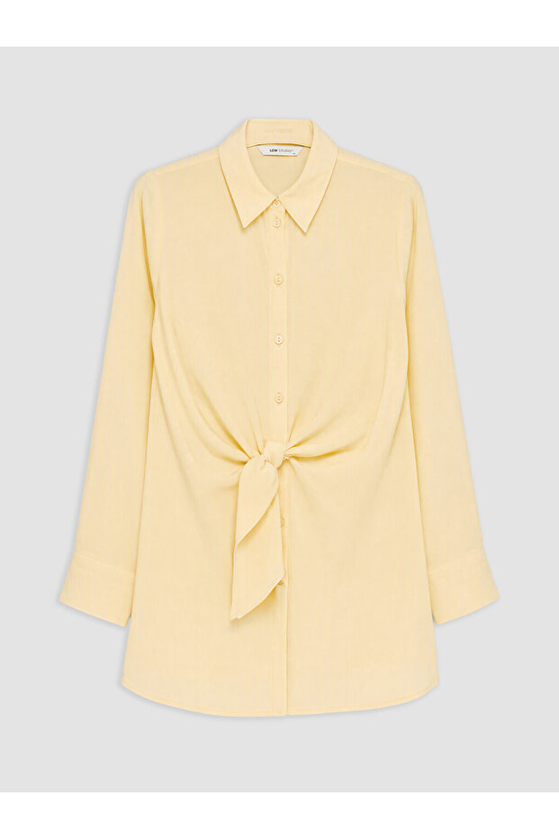Yellow Tie-Dye Modal Blend Women's Shirt Tunic