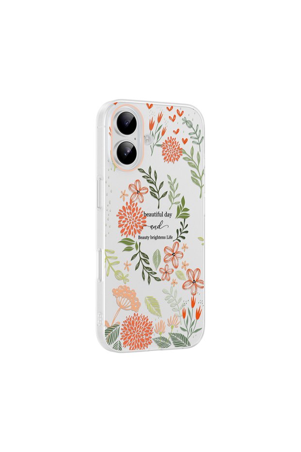 Compatible Clip Cover for Apple iPhone 16 Case with Camera Protection Patterned
