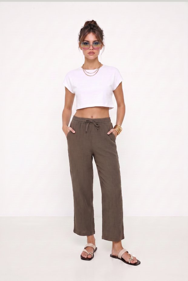 Muslin Palazzo Pants Lmx0008 Vi̇zon
