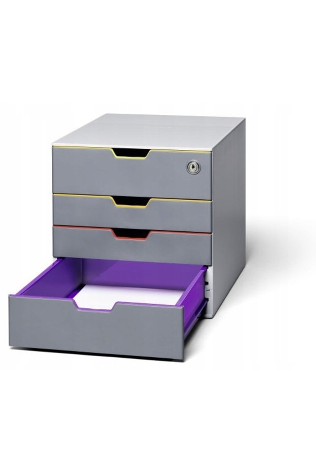 Dulap din plastic multicolor cu 4 sertare