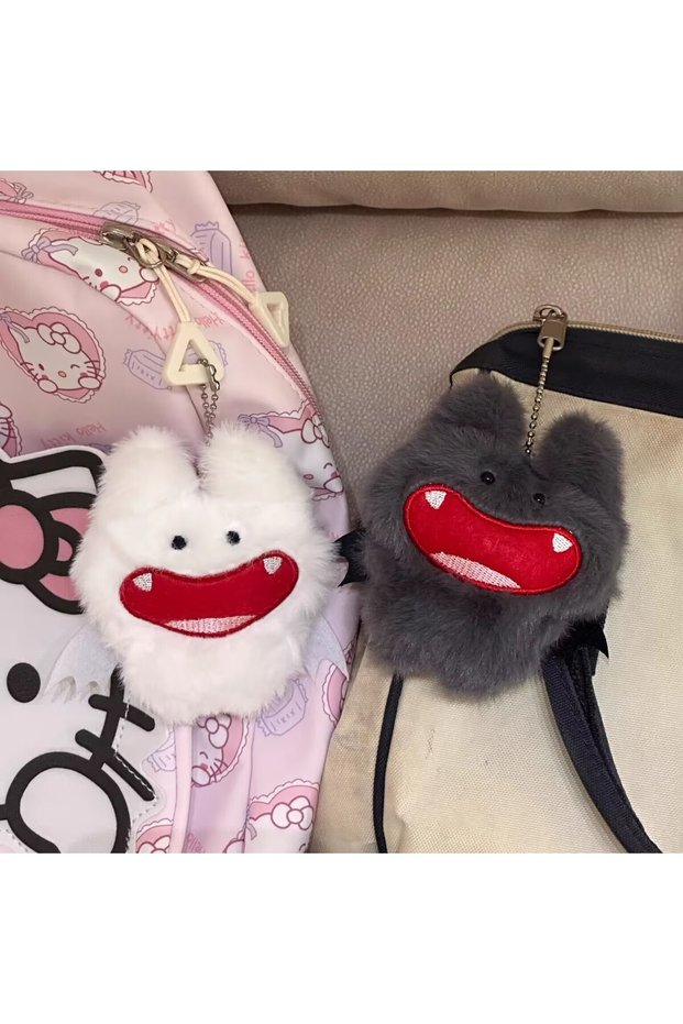 2pcs Super cute Halloween demon bat plush toy keychain bag pendant, commonly used festive gifts, cou