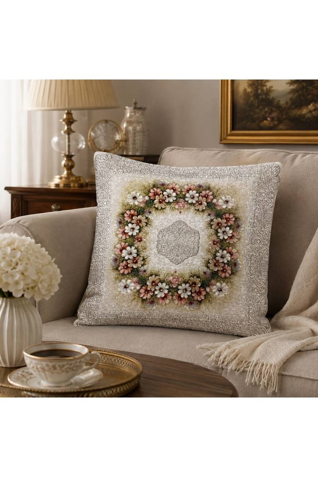 Carla Loren-39 Double Sided Pattern Tapestry Decorative Pillow Case 45X45