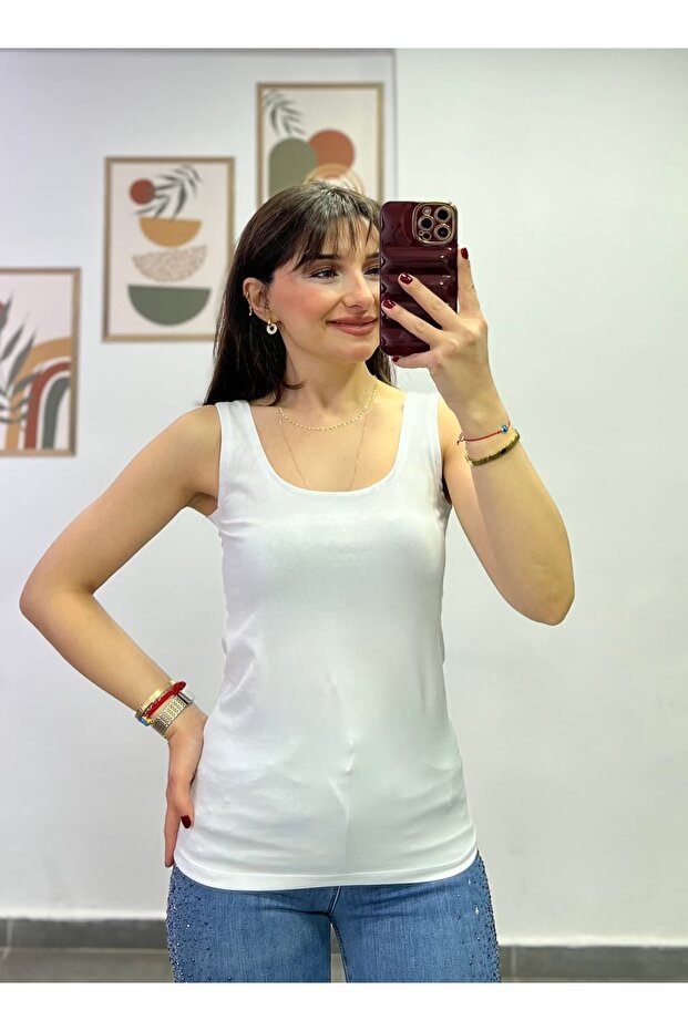 Thick Strapped Cotton Fabric Undershirt