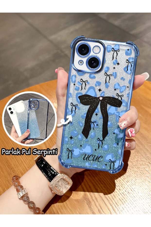 iPhone 15 Compatible Transparent Four Corner Silicone Coated Glossy Edge Case