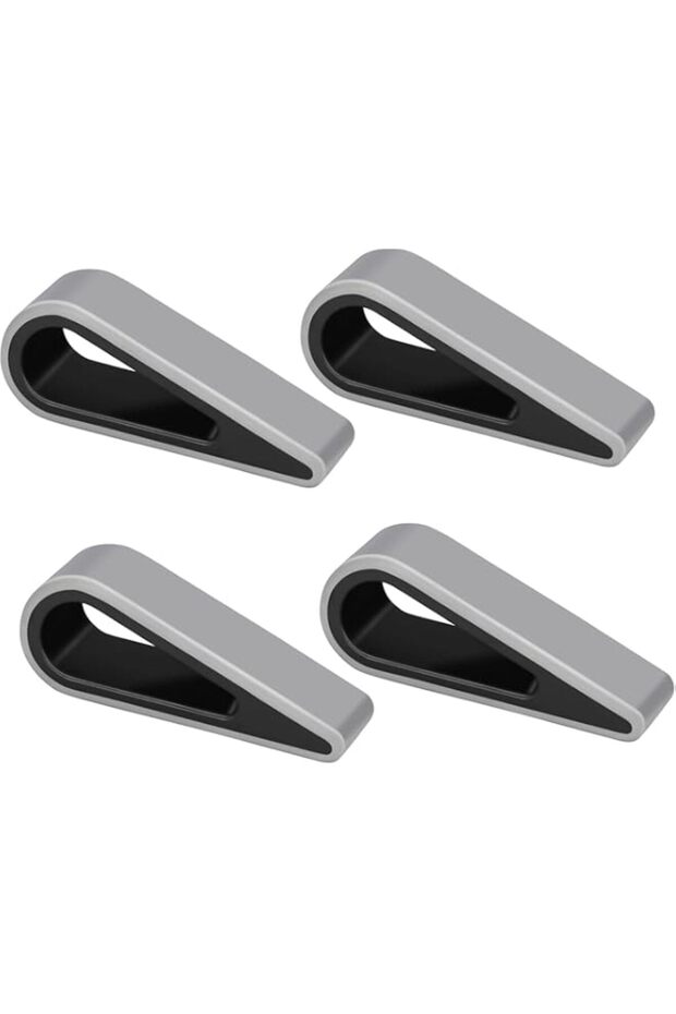 Universal Laptop Keyboard Stand, 4 Pack Silicone Tilting Wedge Riser, Anti-Slip Keyboard Holder for Desk, Ultra Compact Ventilated Laptop Notebook Stand, Tablet, Desk Accessory, grey