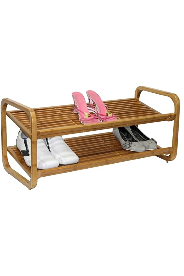 Oceanstar 2-Tier Bamboo Shoe Rack