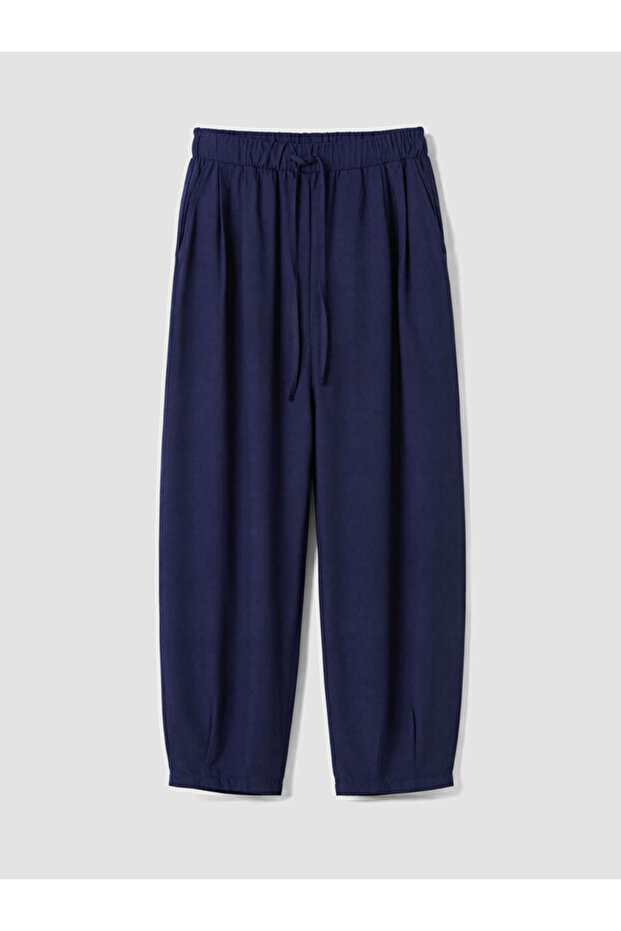 Esvab • Modern & Distinctive Women's Pleated Trousers with Drawstring Waist