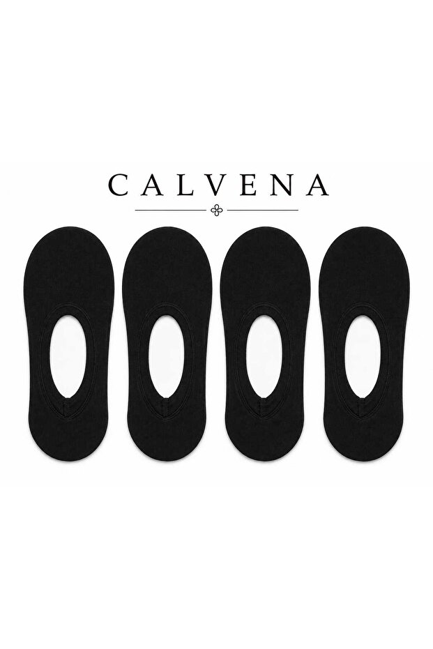 Women's 4 Pairs Thin Black and White Tulle Invisible Socks