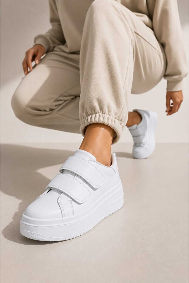Women's Velcro, Thick Sole, 5 cm Elevated, Comfortable Daily Sports Shoes