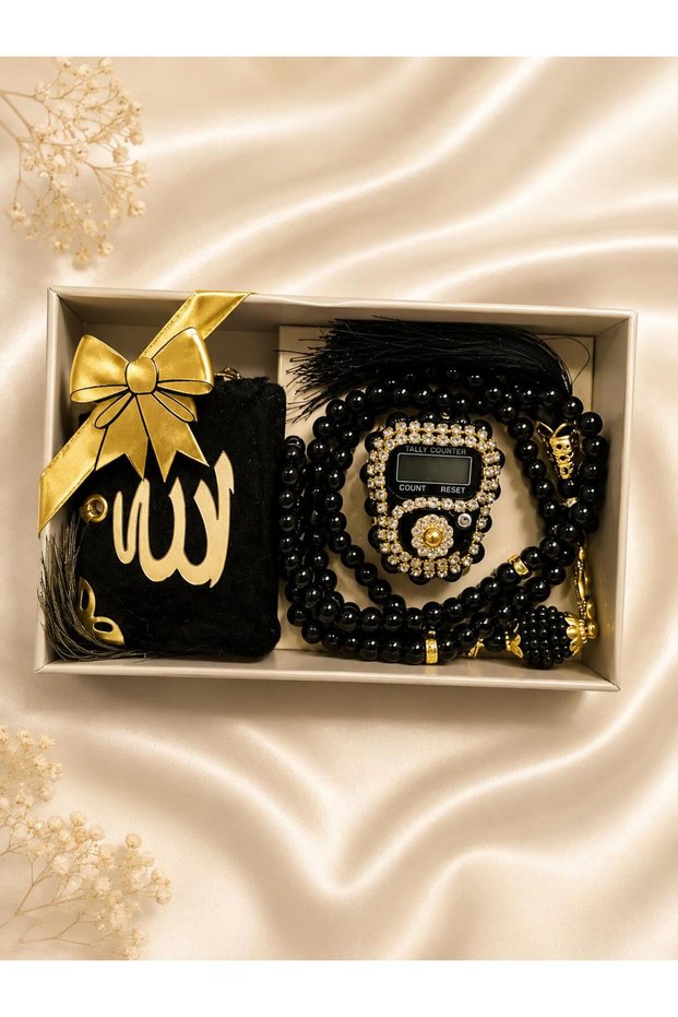 Pearl Prayer Beads, Zikirmatik and Mini Quran Set