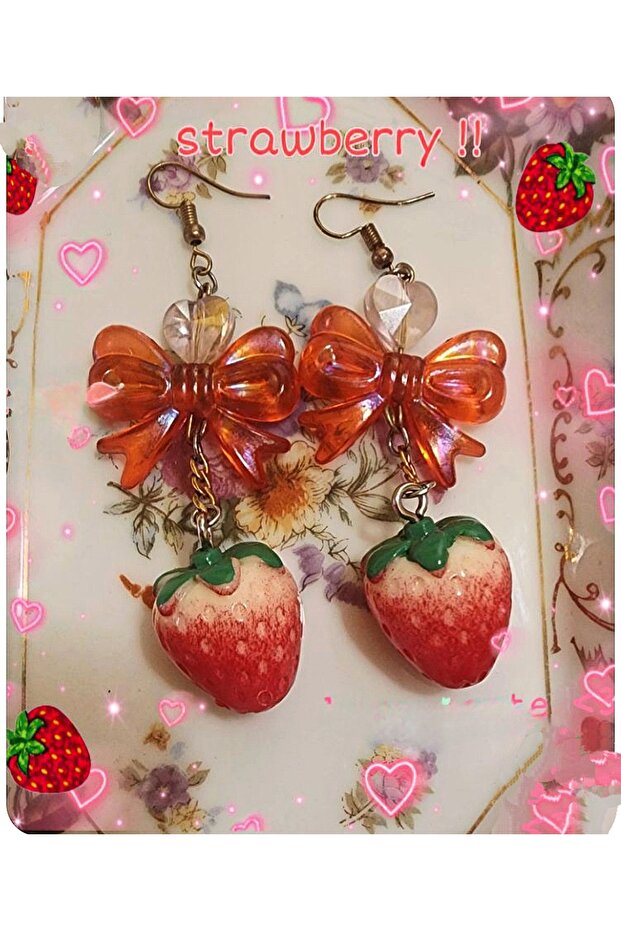Strawberry Earrings 🍓 🍰
