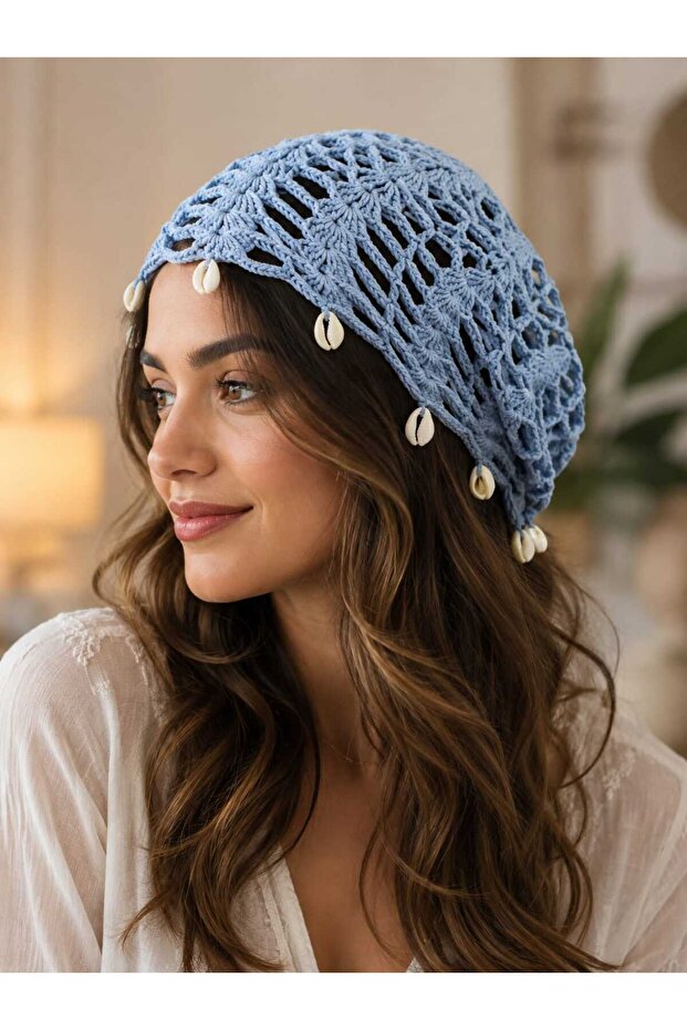 Hand Knitted Bohemian Beanie 100% Cotton