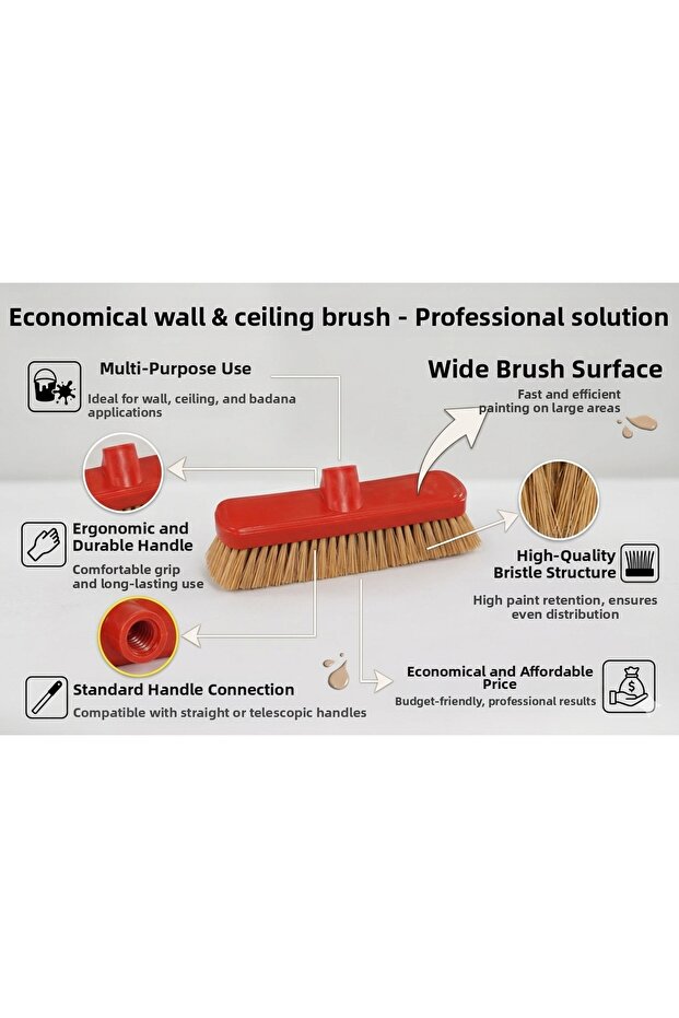 Economical Wall Paint Brush, Ceiling and Paint Application Brush