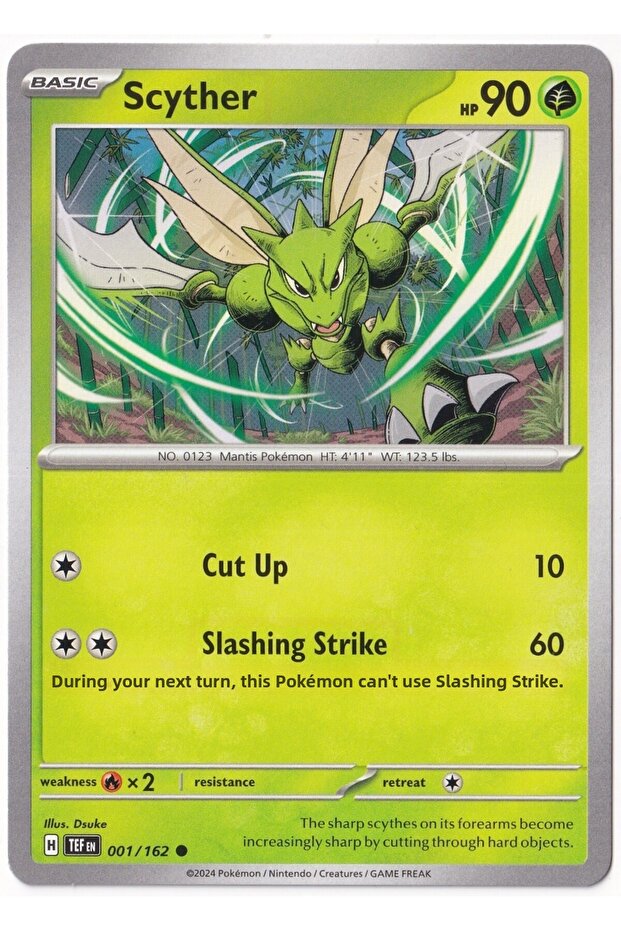 Scyther 001/162 - Temporal Forces - Kart (Mint)