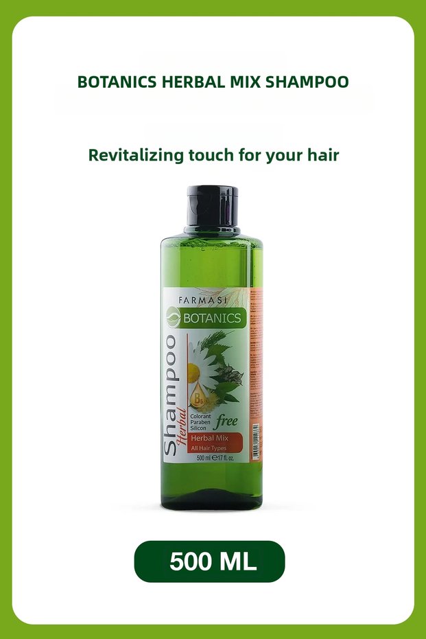 Botanics Herbal Mix Paraben & Silicone-Free Shampoo for All Hair Types 500ml