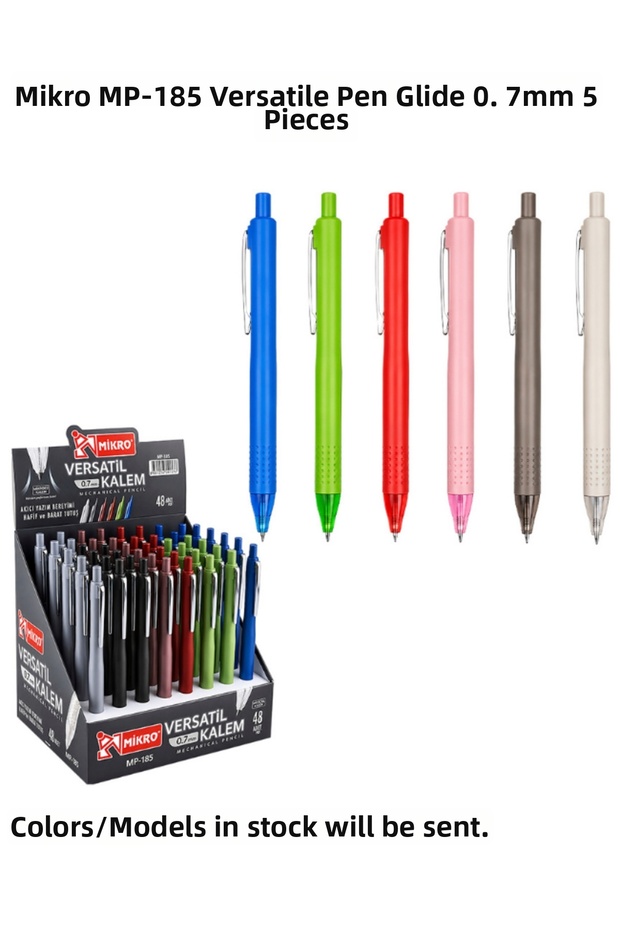 Mp-185 Glide Versatil Pencil 0.7 mm 5 Pieces – Mechanical Pencil, Ergonomic Writing Pencil