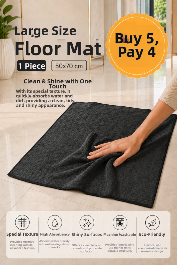 1 Piece of Large Size, Most Comfortable and Absorbent Cloth, 50X70 Cm, Wall - Tile Wiping, Cleaning Cloth
