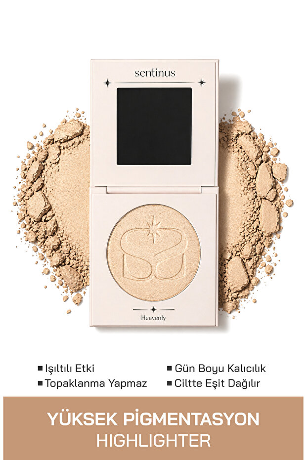Heavenly Highlighter | Champagne Sparkling Illuminator | Pressed Powder | High Pigment & Natural Glow