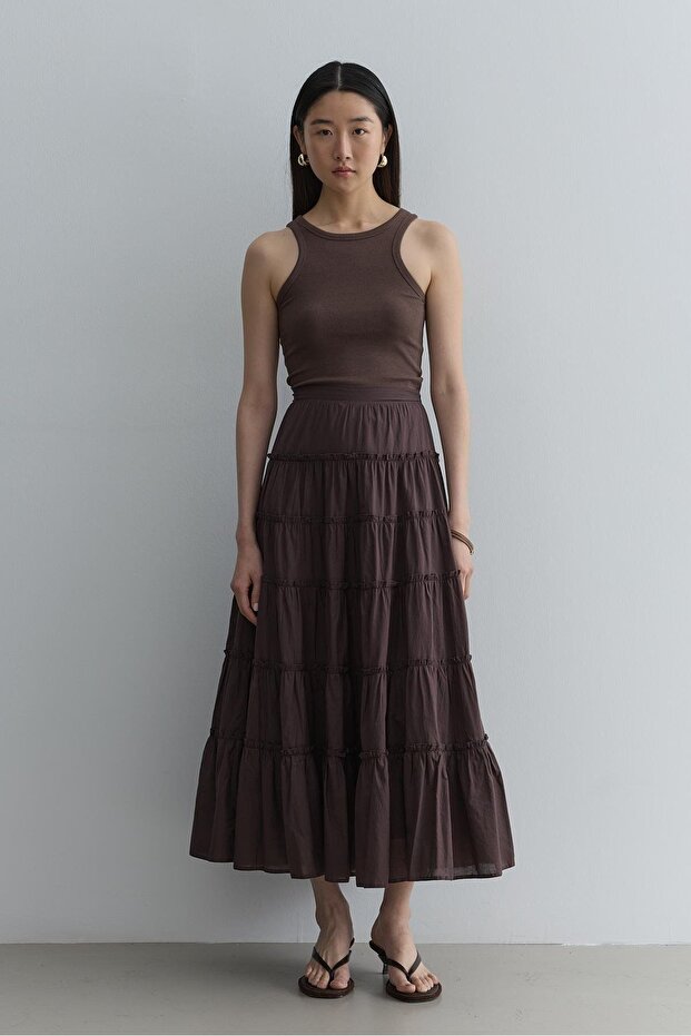 Layered Skirt Brown
