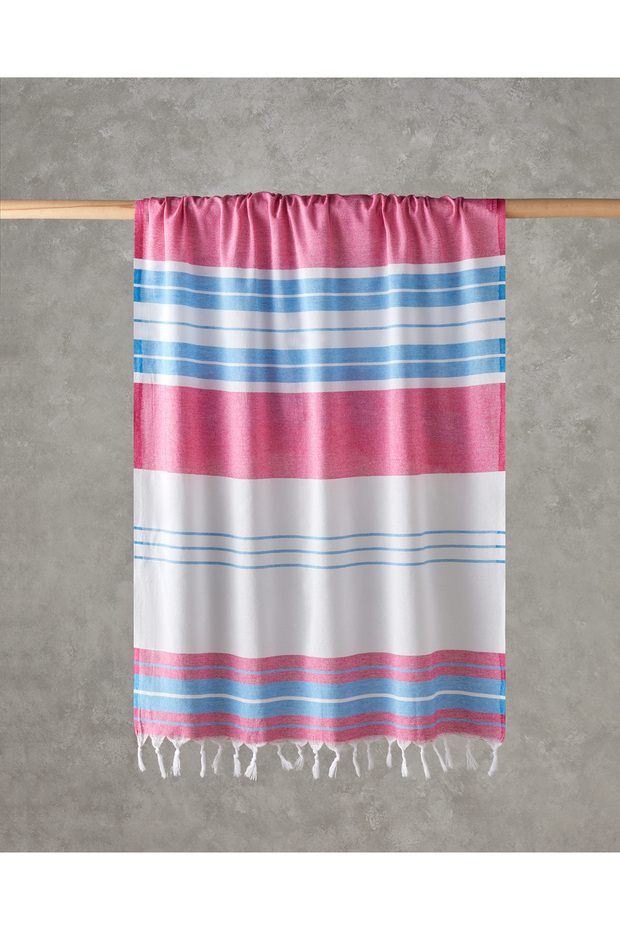 Bony Striped Striped Bedspread 90X150 cm Navy Blue-Orange