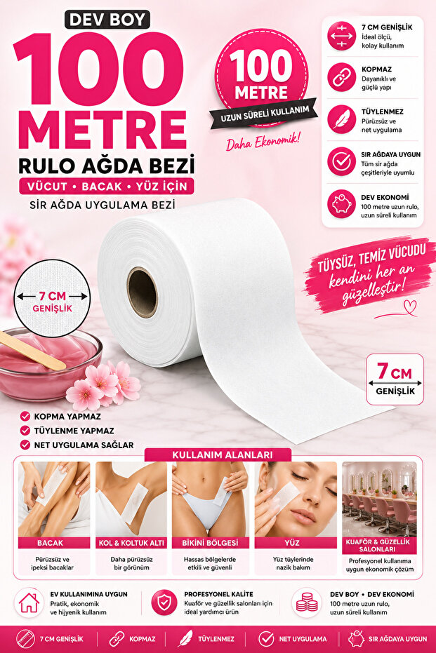 Bioflex Bıoflex Ağda Bezi 100mt Rulo
