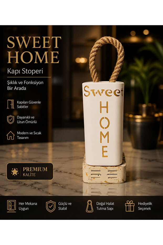 Sweet Home Luxury Door Stopper Decorative with Wicker Handle 2.5 kg
